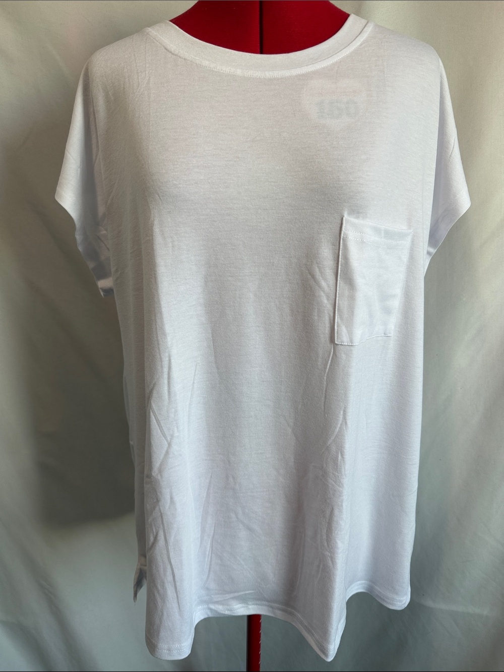Everyday White Pocket Muscle Tee - Women's